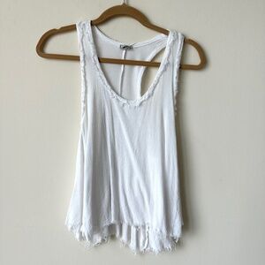 White Flowy Tank Top